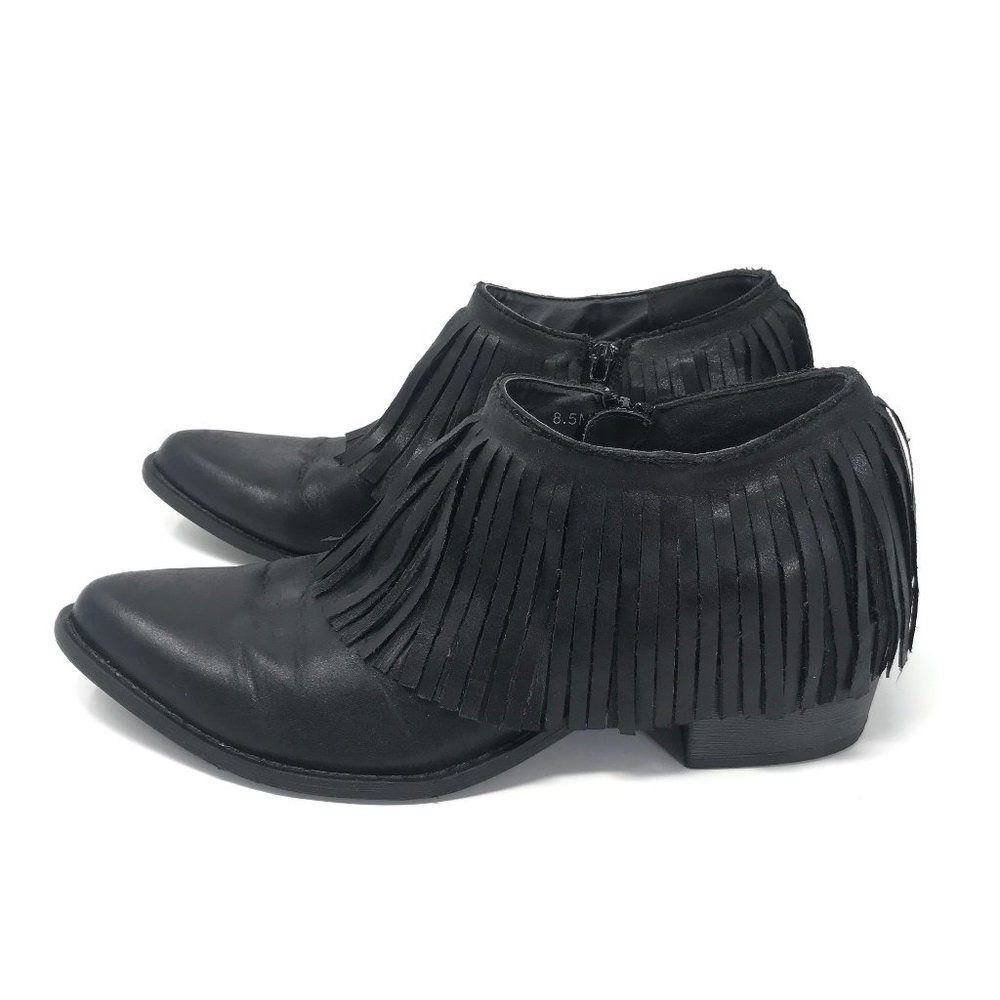 Coconuts By Matisse Bayou Black Fringe Bootie 8.5